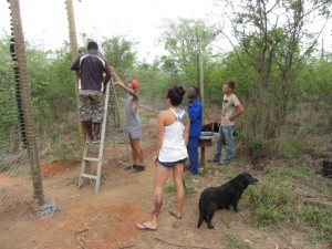 volunteers helping with bobbins